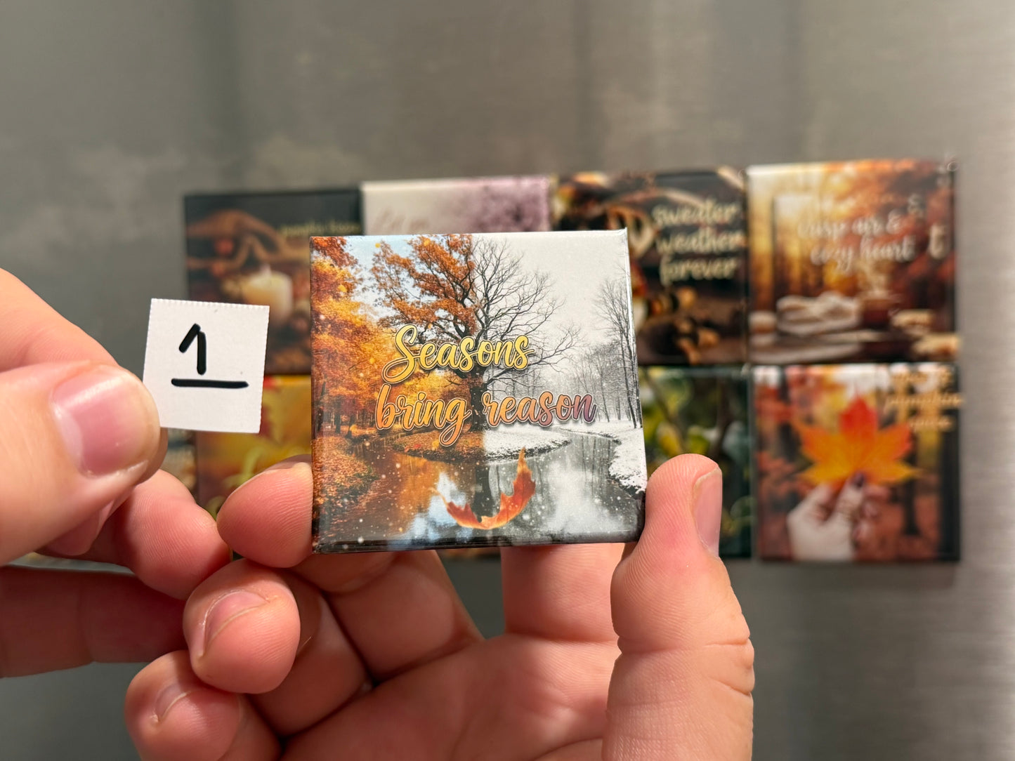 Fall Collection Photo Magnets (2x2”) – Handmade Autumn Décor | Cozy Seasonal Gift | Soul Snap Magnets