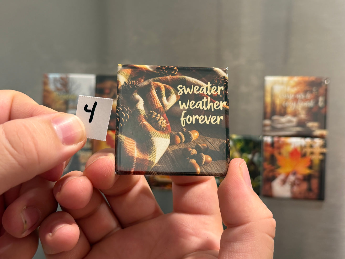 Fall Collection Photo Magnets (2x2”) – Handmade Autumn Décor | Cozy Seasonal Gift | Soul Snap Magnets