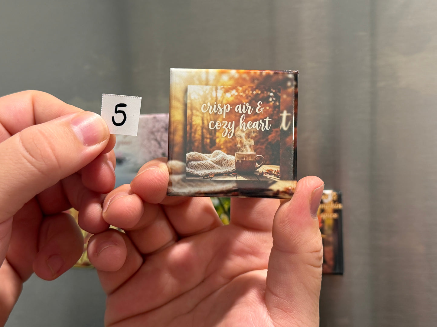 Fall Collection Photo Magnets (2x2”) – Handmade Autumn Décor | Cozy Seasonal Gift | Soul Snap Magnets