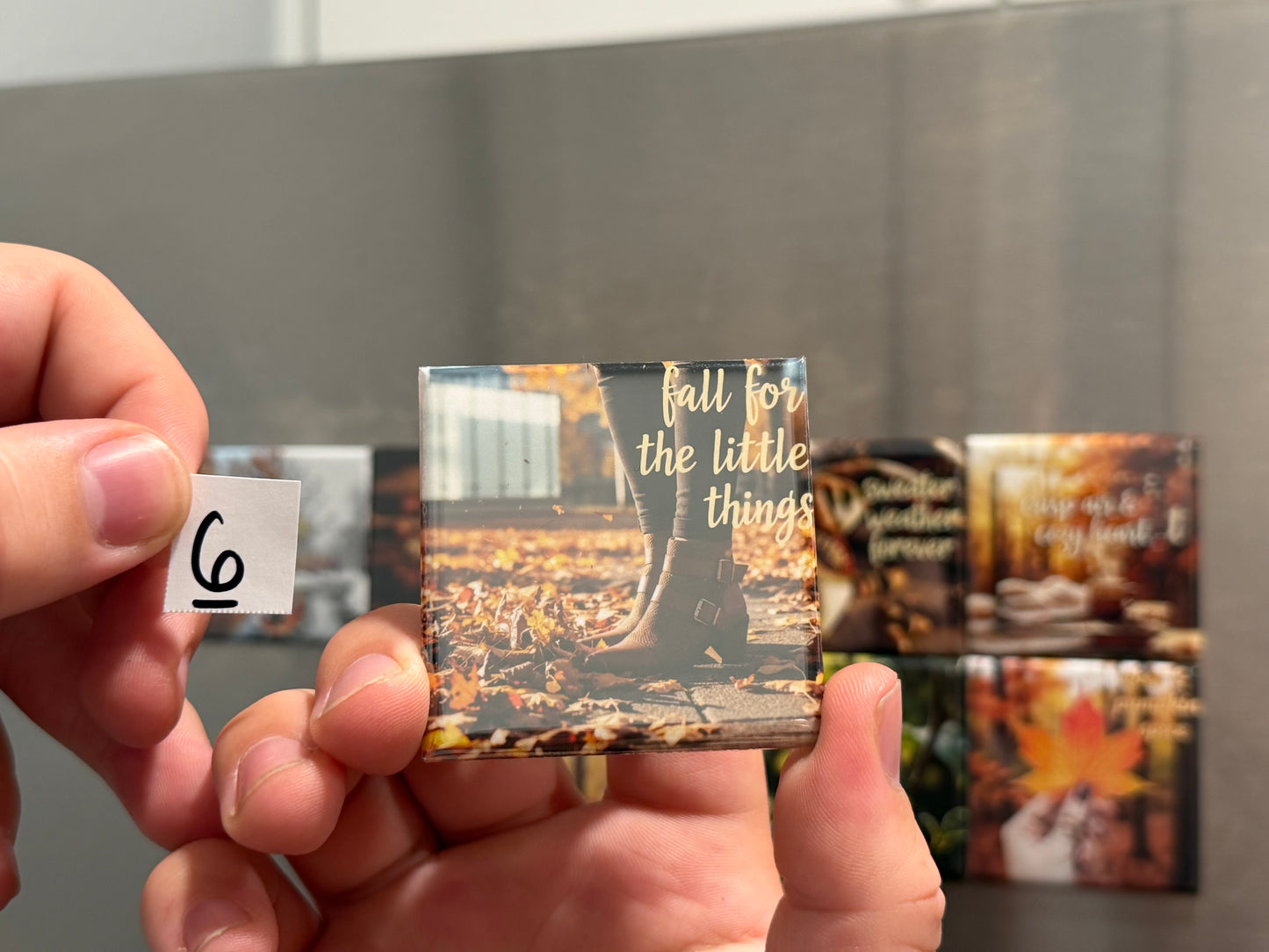 Fall Collection Photo Magnets (2x2”) – Handmade Autumn Décor | Cozy Seasonal Gift | Soul Snap Magnets