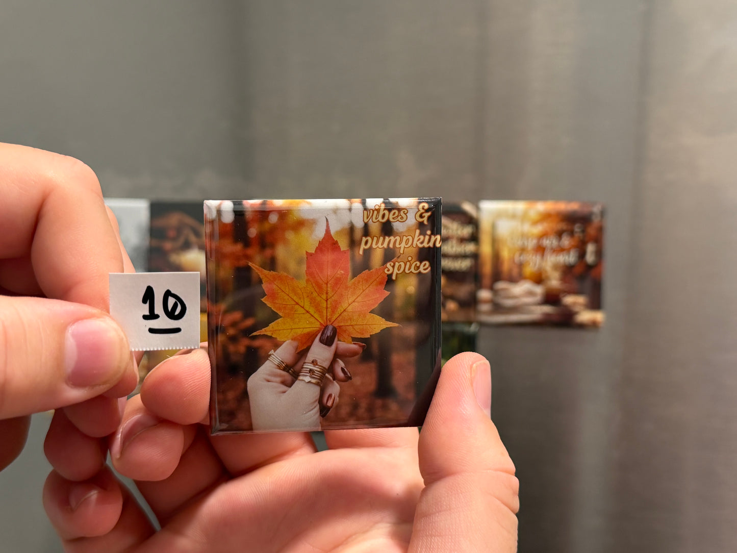 Fall Collection Photo Magnets (2x2”) – Handmade Autumn Décor | Cozy Seasonal Gift | Soul Snap Magnets