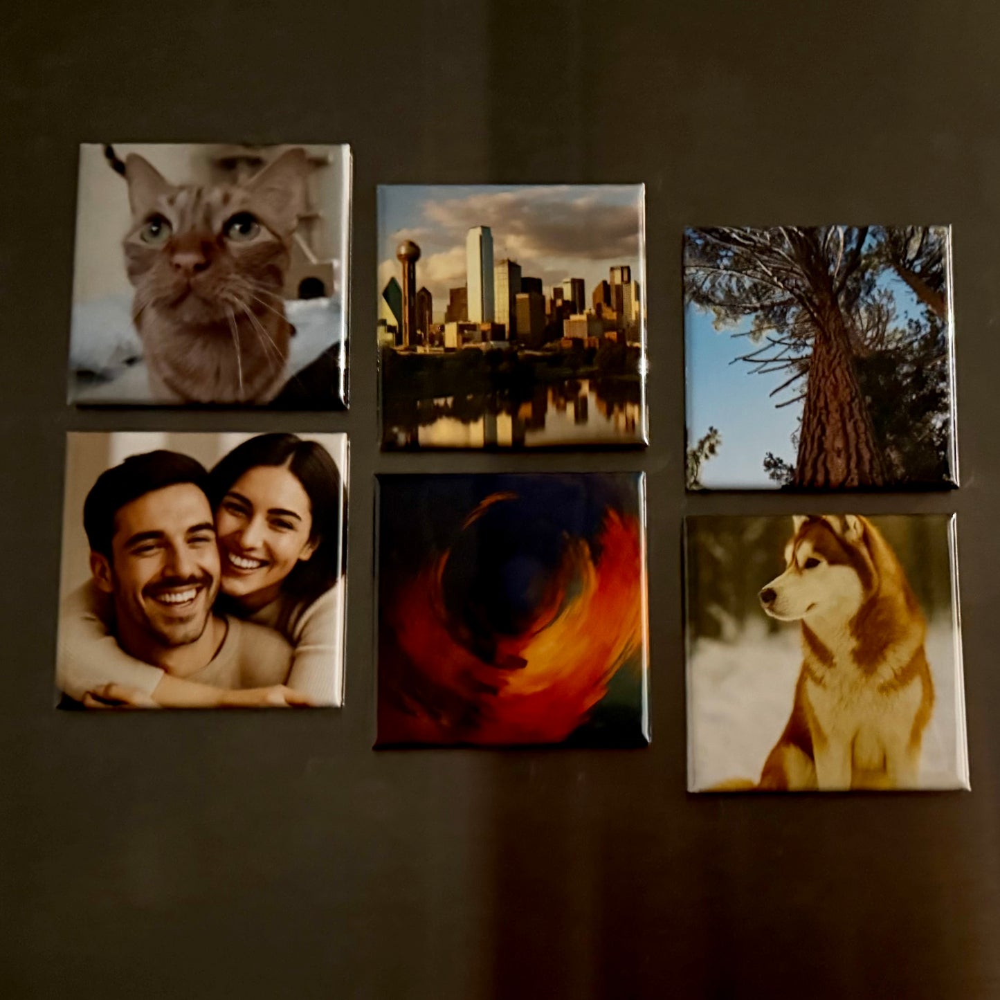 Custom Photo Magnets - Handmade 2x2 Set of 9 / Perfect Gift